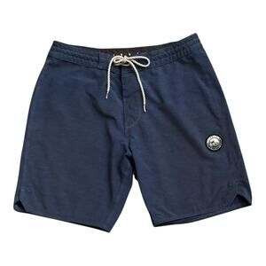 Vissla Mens 32 Blue Boardshorts Swim Trunks Drawstring Surf Shorts Quick Dry
